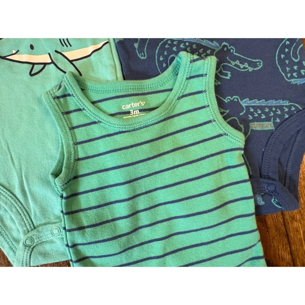 Carters Baby Boy Rompers‎ 3 Months Outfit Clothes Summer Lot Tank Top Bodysuits